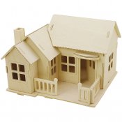 3d Pussel, Hus Med Terass, Plywood