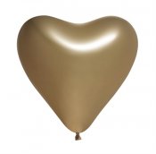 Ballong, Hjärtformade Mirror Gold 5-p