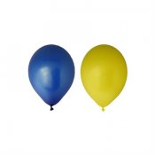 Ballonger, 12" Blå/Gul 10-p