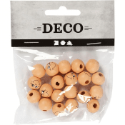 Träansikten, Dia. 12 mm, ivory, 20st./ 1 förp.