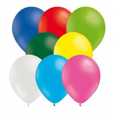 3 varianter Latexballonger - Blandade färger 25-pack