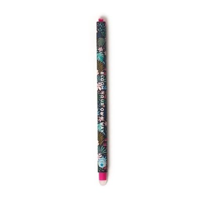 Erasable gel pen, Flora, turkos, gelpenna med utsuddbart bläck