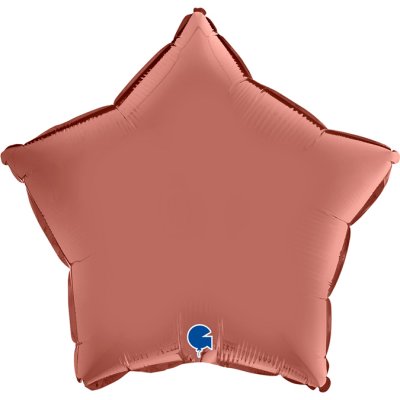 Folieballong - Stjärna Satin Rose Gold 46 cm