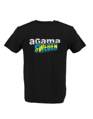 Agama Racing Sweden T-shirt stort tryck, Svart