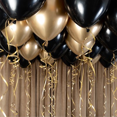 Balloon Ceiling Kit - Black & Gold