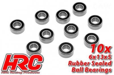 Ball Bearings - metric - 6x13x5mm Rubber sealed (10 pcs)