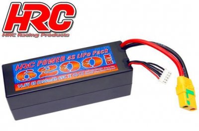 Battery - LiPo 4S - 14.8V 6200mAh 65C/110C - Hard Case - XT90AS 48x47x138mm